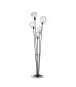 Placid Floor Lamp 5 Light E14 15cm Round Crackled Glass Shade Satin Nickel Clear Satin Black-4
