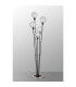 Placid Floor Lamp 5 Light E14 15cm Round Crackled Glass Shade Satin Nickel Clear Satin Black-8