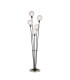 Placid Floor Lamp 5 Light E14 15cm Round Textured Crumple Glass Shade Satin Nickel Clear Satin Black-1