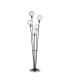 Placid Floor Lamp 5 Light E14 15cm Round Textured Crumple Glass Shade Satin Nickel Clear Satin Black-4