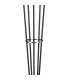 Placid Floor Lamp 5 Light E14 15cm Round Textured Crumple Glass Shade Satin Nickel Clear Satin Black-6