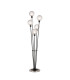 Placid Floor Lamp 5 Light E14 15cm Round Textured Diamond Pattern Glass Shade Satin Nickel Clear Satin Black-1