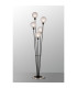 Placid Floor Lamp 5 Light E14 15cm Round Textured Diamond Pattern Glass Shade Satin Nickel Clear Satin Black-3