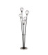 Placid Floor Lamp 5 Light E14 15cm Round Textured Diamond Pattern Glass Shade Satin Nickel Clear Satin Black-4
