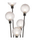Placid Floor Lamp 5 Light E14 15cm Round Textured Diamond Pattern Glass Shade Satin Nickel Clear Satin Black-7