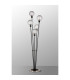 Placid Floor Lamp 5 Light E14 15cm Round Textured Diamond Pattern Glass Shade Satin Nickel Clear Satin Black-8