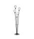 Placid Floor Lamp 5 Light E14 15cm Round Dimpled Glass Shade Satin Nickel Clear Satin Black-1