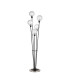 Placid Floor Lamp 5 Light E14 15cm Round Dimpled Glass Shade Satin Nickel Clear Satin Black-4