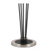 Placid Floor Lamp 5 Light E14 15cm Round Dimpled Glass Shade Satin Nickel Clear Satin Black-5