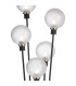 Placid Floor Lamp 5 Light E14 15cm Round Dimpled Glass Shade Satin Nickel Clear Satin Black-7