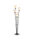 Placid Floor Lamp 5 Light E14 15cm Round Marble Effect Glass Shade Satin Nickel White Satin Black-1