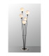 Placid Floor Lamp 5 Light E14 15cm Round Marble Effect Glass Shade Satin Nickel White Satin Black-3
