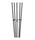Placid Floor Lamp 5 Light E14 15cm Round Marble Effect Glass Shade Satin Nickel White Satin Black-6