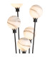 Placid Floor Lamp 5 Light E14 15cm Round Marble Effect Glass Shade Satin Nickel White Satin Black-7