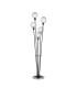 Placid Floor Lamp 5 Light E14 15cm Round Textured Melting Glass Shade Satin Nickel Clear Satin Black-1