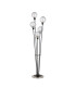 Placid Floor Lamp 5 Light E14 15cm Round Textured Melting Glass Shade Satin Nickel Clear Satin Black-4