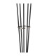 Placid Floor Lamp 5 Light E14 15cm Round Textured Melting Glass Shade Satin Nickel Clear Satin Black-6