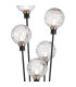 Placid Floor Lamp 5 Light E14 15cm Round Textured Melting Glass Shade Satin Nickel Clear Satin Black-7