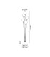 Placid Floor Lamp 5 Light E14 15cm Round Glass Shade Satin Nickel Opal Satin Black-2