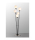 Placid Floor Lamp 5 Light E14 15cm Round Glass Shade Satin Nickel Opal Satin Black-3