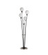 Placid Floor Lamp 5 Light E14 15cm Round Glass Shade Satin Nickel Opal Satin Black-4