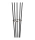Placid Floor Lamp 5 Light E14 15cm Round Glass Shade Satin Nickel Opal Satin Black-6