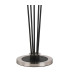 Placid Floor Lamp 5 Light E14 15cm Round Ribbed Glass Shade Satin Nickel Clear Satin Black-5