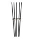 Placid Floor Lamp 5 Light E14 15cm Round Ribbed Glass Shade Satin Nickel Clear Satin Black-6