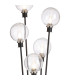 Placid Floor Lamp 5 Light E14 15cm Round Ribbed Glass Shade Satin Nickel Clear Satin Black-7