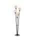 Placid Floor Lamp 5 Light E14 15cm Round Segment Glass Shade Satin Nickel Amber Plated Satin Black-4
