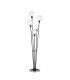 Placid Floor Lamp 5 Light E14 15cm Round Segment Glass Shade Satin Nickel Clear Satin Black-1