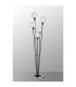 Placid Floor Lamp 5 Light E14 15cm Round Segment Glass Shade Satin Nickel Clear Satin Black-3