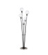 Placid Floor Lamp 5 Light E14 15cm Round Segment Glass Shade Satin Nickel Clear Satin Black-4