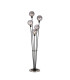 Placid Floor Lamp 5 Light E14 15cm Round Segment Glass Shade Satin Nickel Smoke Plated Satin Black-1