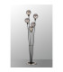 Placid Floor Lamp 5 Light E14 15cm Round Segment Glass Shade Satin Nickel Smoke Plated Satin Black-3