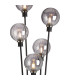 Placid Floor Lamp 5 Light E14 15cm Round Segment Glass Shade Satin Nickel Smoke Plated Satin Black-7