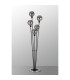 Placid Floor Lamp 5 Light E14 15cm Round Segment Glass Shade Satin Nickel Smoke Plated Satin Black-8
