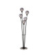 Placid Floor Lamp 5 Light E14 15cm Round Glass Shade Satin Nickel Smoke Plated Satin Black-1