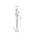 Placid Floor Lamp 5 Light E14 15cm Round Glass Shade Satin Nickel Smoke Plated Satin Black-2