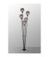Placid Floor Lamp 5 Light E14 15cm Round Glass Shade Satin Nickel Smoke Plated Satin Black-3