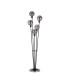 Placid Floor Lamp 5 Light E14 15cm Round Glass Shade Satin Nickel Smoke Plated Satin Black-4