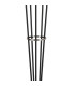 Placid Floor Lamp 5 Light E14 15cm Round Glass Shade Satin Nickel Smoke Plated Satin Black-6