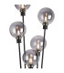 Placid Floor Lamp 5 Light E14 15cm Round Glass Shade Satin Nickel Smoke Plated Satin Black-7