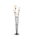 Placid Floor Lamp 5 Light E14 15cm Round Speckled Glass Shade Satin Nickel White Satin Black-1