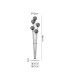 Placid Floor Lamp 5 Light E14 15cm Round Speckled Glass Shade Satin Nickel White Satin Black-2