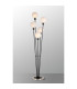 Placid Floor Lamp 5 Light E14 15cm Round Speckled Glass Shade Satin Nickel White Satin Black-3