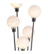 Placid Floor Lamp 5 Light E14 15cm Round Speckled Glass Shade Satin Nickel White Satin Black-7