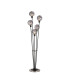 Placid Floor Lamp 5 Light E14 15cm Round Textured Smooth / Ribbed Glass Shade Satin Nickel Smoke Plated Satin Black-1