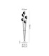 Placid Floor Lamp 5 Light E14 15cm Round Textured Smooth / Ribbed Glass Shade Satin Nickel Smoke Plated Satin Black-2