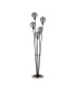 Placid Floor Lamp 5 Light E14 15cm Round Textured Smooth / Ribbed Glass Shade Satin Nickel Smoke Plated Satin Black-4